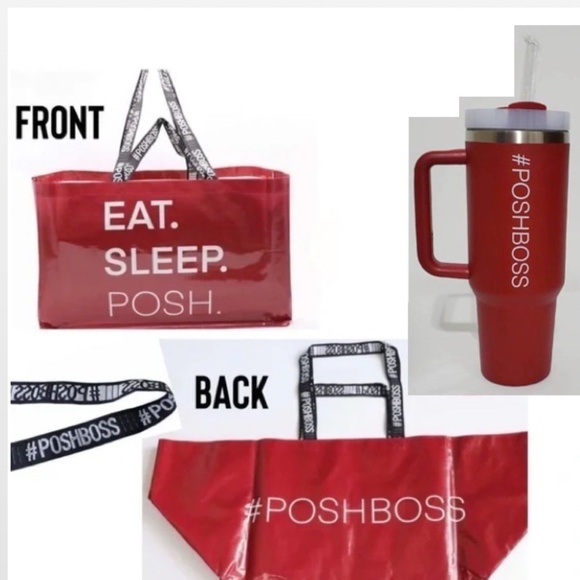 New POSHBOSS Swag Bundle With #POSHBOSS Tote & #POSHBOSS Tumbler - Picture 1 of 16